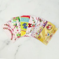 پاکت سکه گلدار اکلیلی ۱۰۵x62mm بسته ۱۰۰ عددی