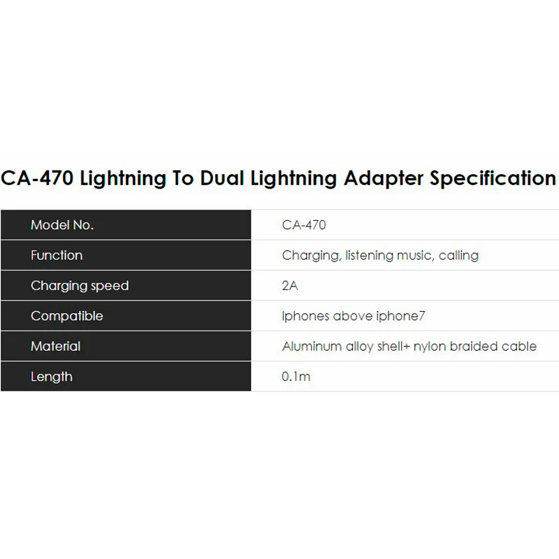 تبدیل اورجینال Mcdodo CA-470 Lightning to Dual Lightning شرینک