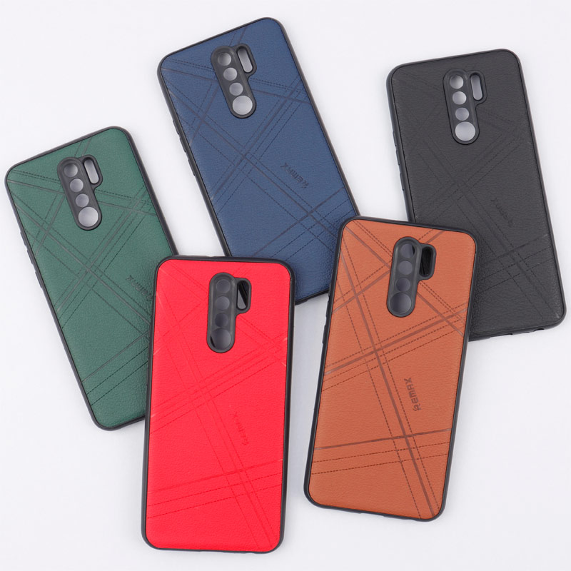 قاب چرمی Remax شیائومی Redmi 9 / 9 Prime محافظ لنزدار