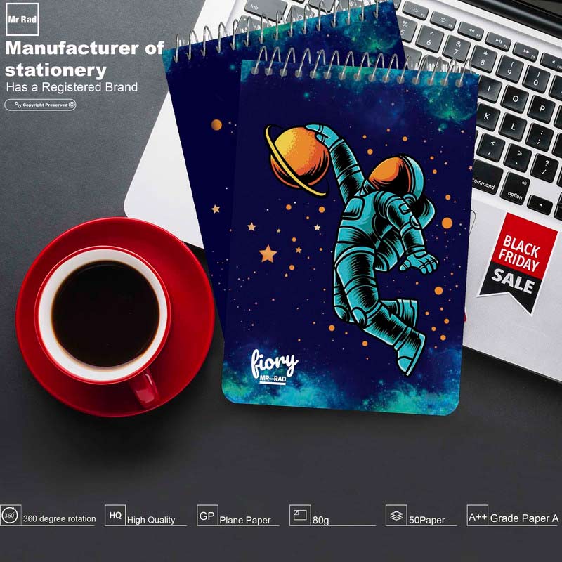 دفترچه یادداشت 50 برگ طرح فضانورد مستر راد کد 178815
