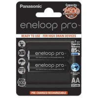 باتری دوتایی قلمی شارژی Panasonic Eneloop BK-3HCDE AA 2500mAh