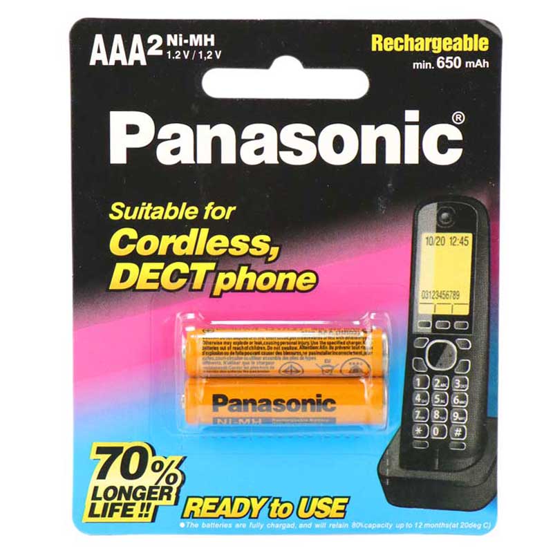 باتری نیم قلمی شارژی Panasonic HHR-4MRT/2BM High Copy