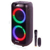 اسپیکر چمدانی بلوتوثی رم و فلش خور Macher MR-1800 + میکروفون و ریموت کنترل