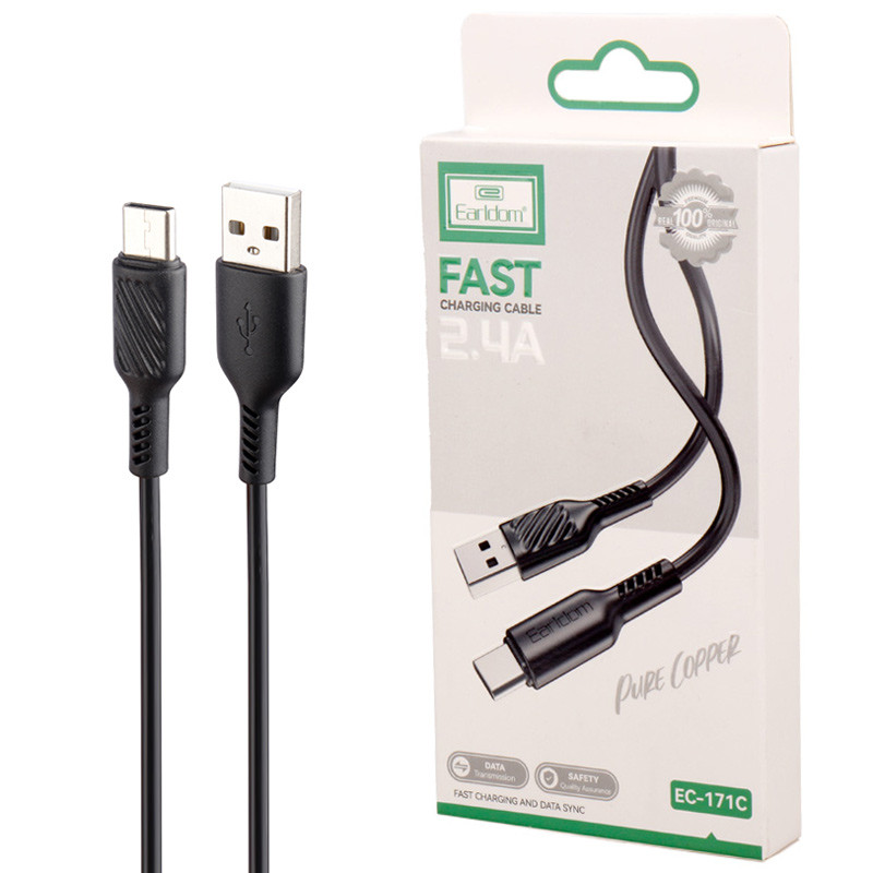 کابل تایپ سی فست شارژ Earldom EC-171C 2.4A 1m