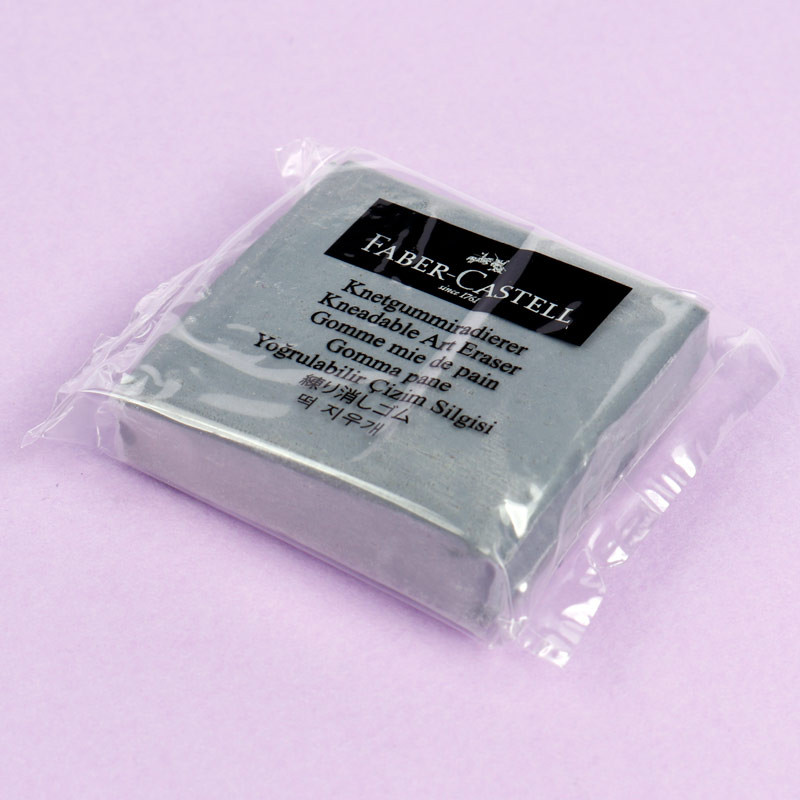 Faber-Castell Art Eraser Gomma Impastabile - 5 Pezzi, Grigio, Per Carboncino E Matita, Non Sgretola