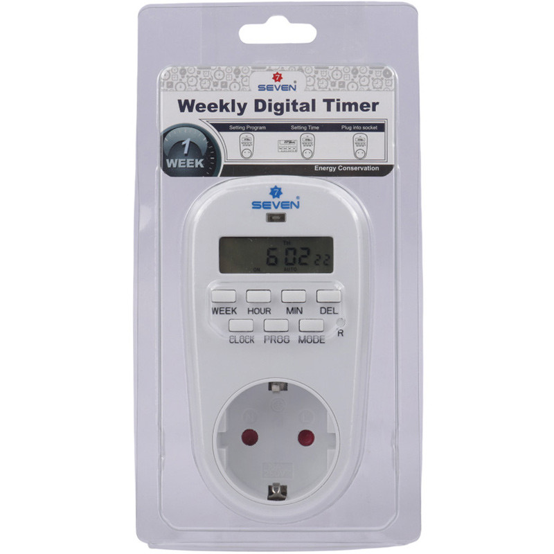 پریز تایمر دار دیجیتال هفتگی Seven DT1L