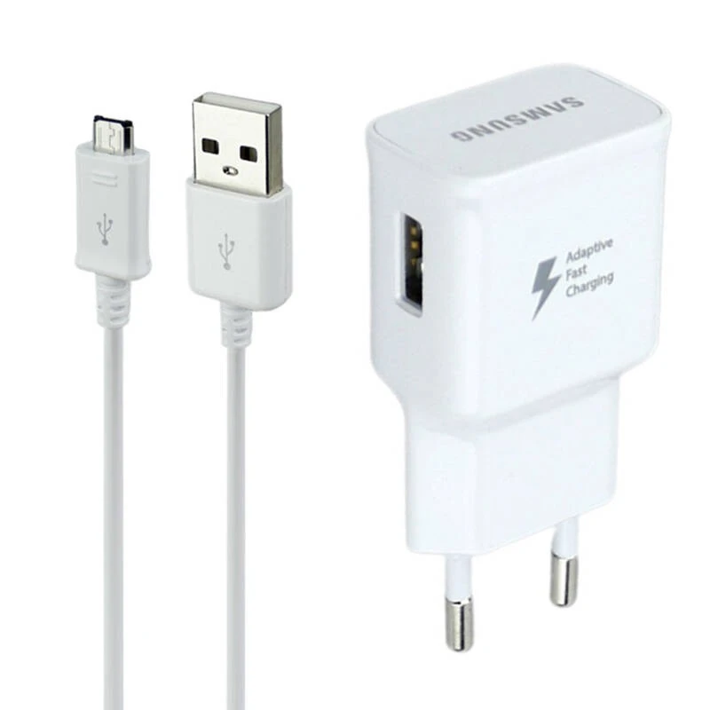 شارژر دیواری فست شارژ Samsung A10 EP-TA20EWE 2A + کابل میکرو یو اس بی