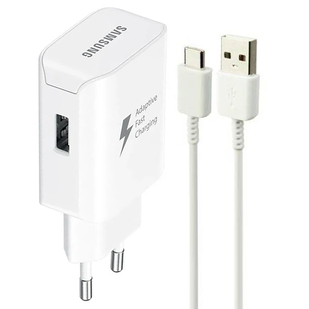 شارژر دیواری فست شارژ Samsung EP-TA300 2A 15W + کابل تایپ سی