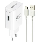 شارژر دیواری فست شارژ Samsung EP-TA300 2A 15W + کابل تایپ سی