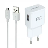شارژر دیواری فست شارژ Samsung EP-TA20EWE 2A + کابل میکرو یو اس بی