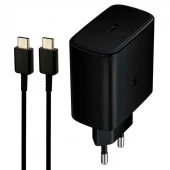 شارژر دیواری فست شارژ Samsung EP-TA800 3A PD 25W Type-C + کابل تبدیل تایپ سی