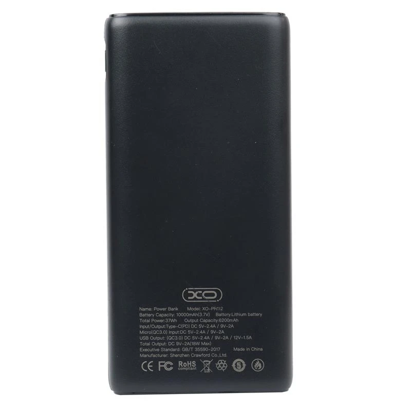 پاور بانک فست شارژ ۱۰۰۰۰ ایکس او XO PR112 PD 18W QC3