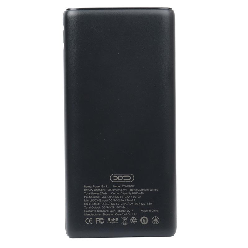 پاور بانک فست شارژ ۱۰۰۰۰ ایکس او XO PR112 PD 18W QC3
