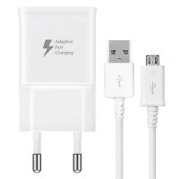 شارژر دیواری Samsung PD 15W 1Port پک سفید + کابل میکرو یو اس بی