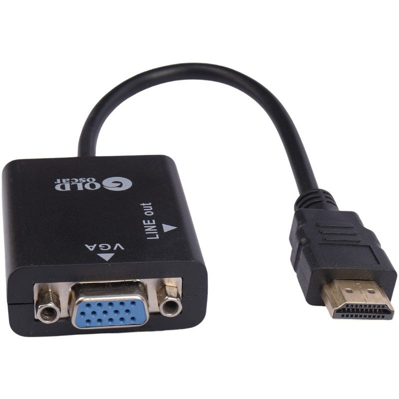 تبدیل Gold Oscar HD Conversion HDMI To VGA + کابل صدا