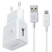 شارژر دیواری فست شارژ Samsung 2A 15W + کابل میکرو یو اس بی