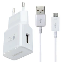 شارژر دیواری فست شارژ Samsung 2A 15W + کابل میکرو یو اس بی