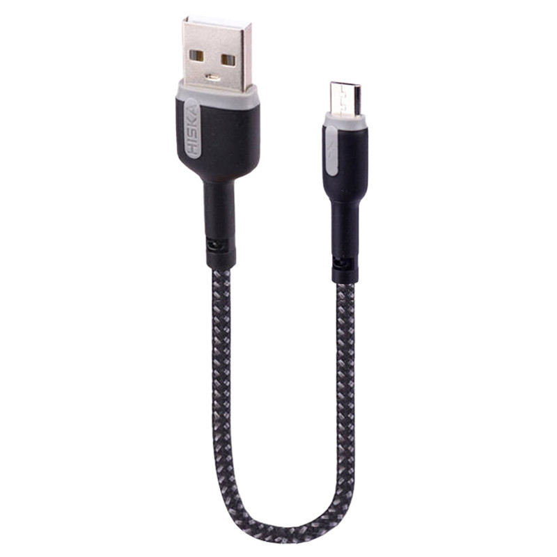 کابل کوتاه میکرو یو اس بی فست شارژ Hiska LX-1020 3A 20cm