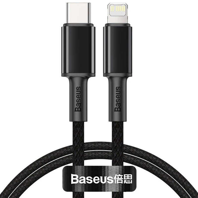 کابل تبدیل فست شارژ Baseus CATLGD Type-C to Lightning 3A PD 20W 1m