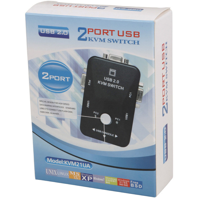 سوییچ Detex+ KVM21UA 2Port KVM