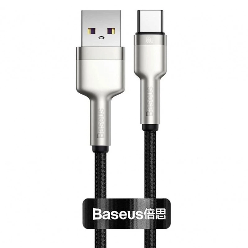 کابل کوتاه تایپ سی فست شارژ Baseus Cafule Series Metal CAKF000001 6A 66W 25cm