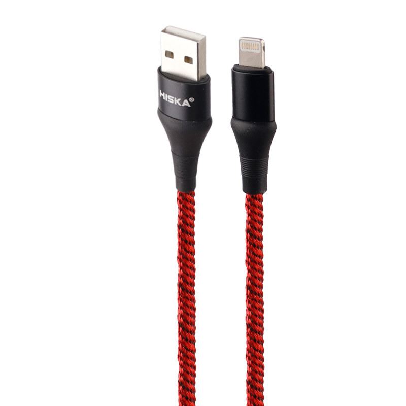 کابل آیفونی فست شارژ Hiska LX-276 2.4A 1m