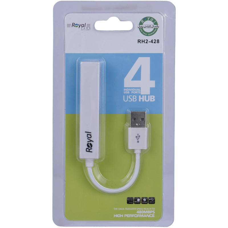 هاب 4 پورت USB2.0 رویال RH2-428