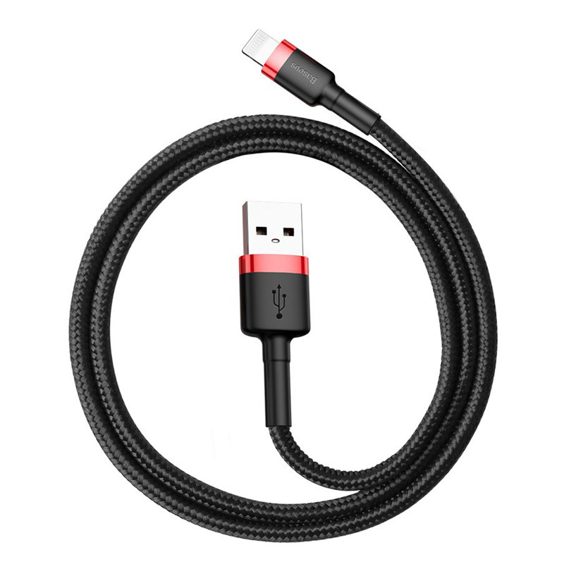 کابل آیفونی فست شارژ Baseus Cafule CALKLF-A 2.4A 50cm
