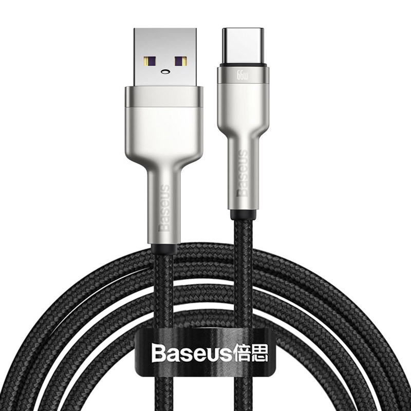 کابل تایپ سی فست شارژ Baseus Cafule Series Metal CAKF00020 66W 6A 2m