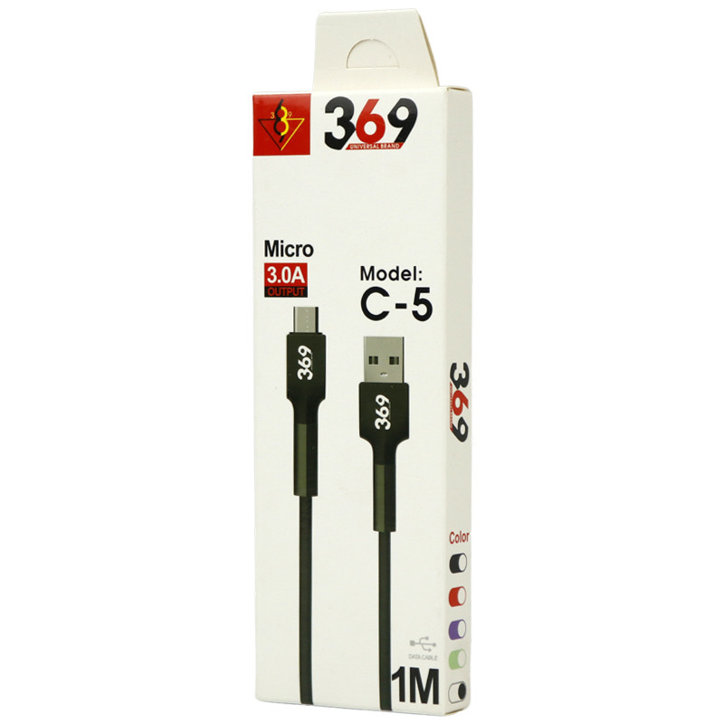 کابل میکرو یو اس بی فست شارژ Universal Brand 369 C-5 3A 1m