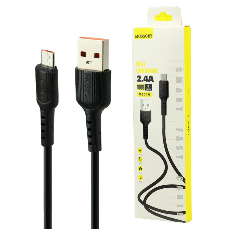 کابل میکرو یو اس بی Mossory M101V 2.4A 1m