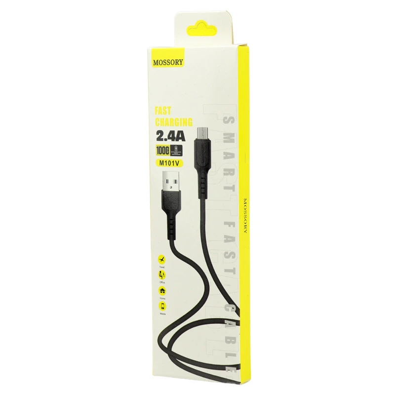 کابل میکرو یو اس بی Mossory M101V 2.4A 1m