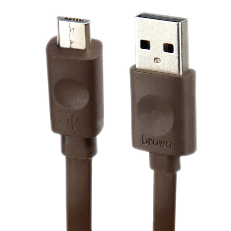 کابل میکرو یو اس بی اورجینال Brown 1m شرینک