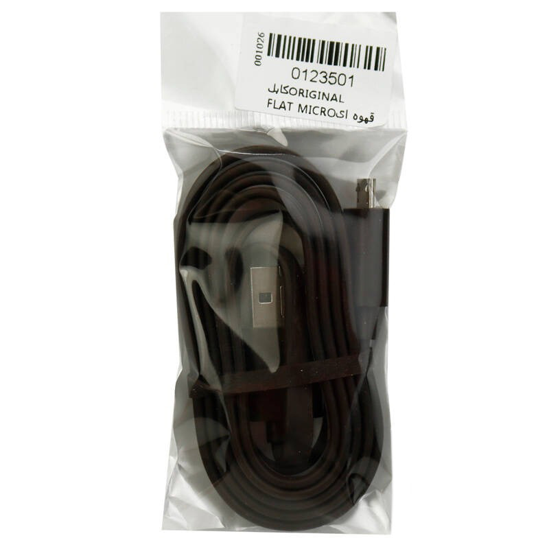 کابل میکرو یو اس بی اورجینال Brown 1m شرینک