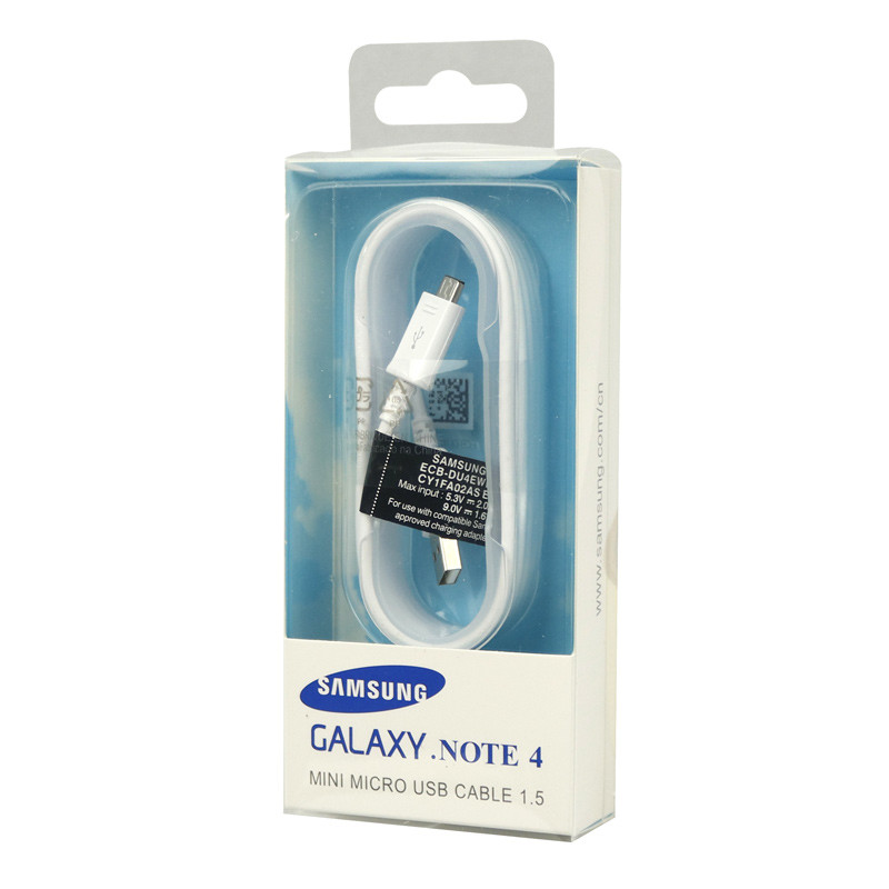 کابل میکرو یو اس بی اورجینال Samsung Note 4 2A 1.5m