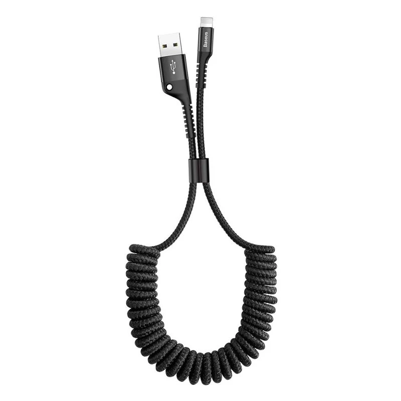 کابل فنری آیفونی Baseus Fish Eye CALSR 2A 1m