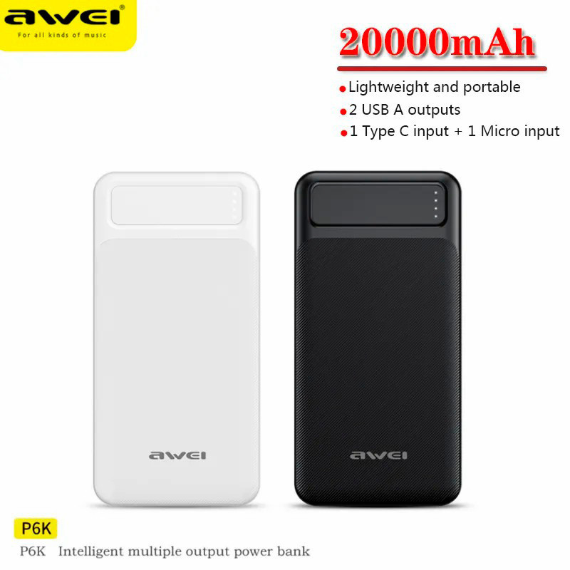 پاوربانک فست شارژ اوی P6K 10.5W ظرفیت 20000 میلی آمپر ساعت
