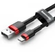 کابل کنفی آیفونی Baseus Cafule CALKLF-B 2.4A 1m پک شرینک