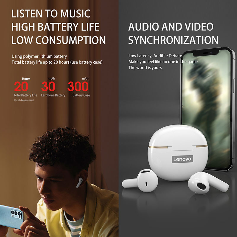 هندزفری بلوتوث دو تایی Lenovo ThinkPlus Live Pods X16 TWS