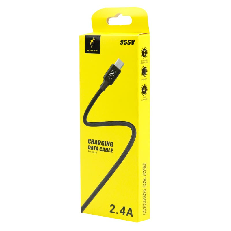 کابل میکرو یو اس بی فست شارژ Sky Dolphin S55V 2.4A 1m