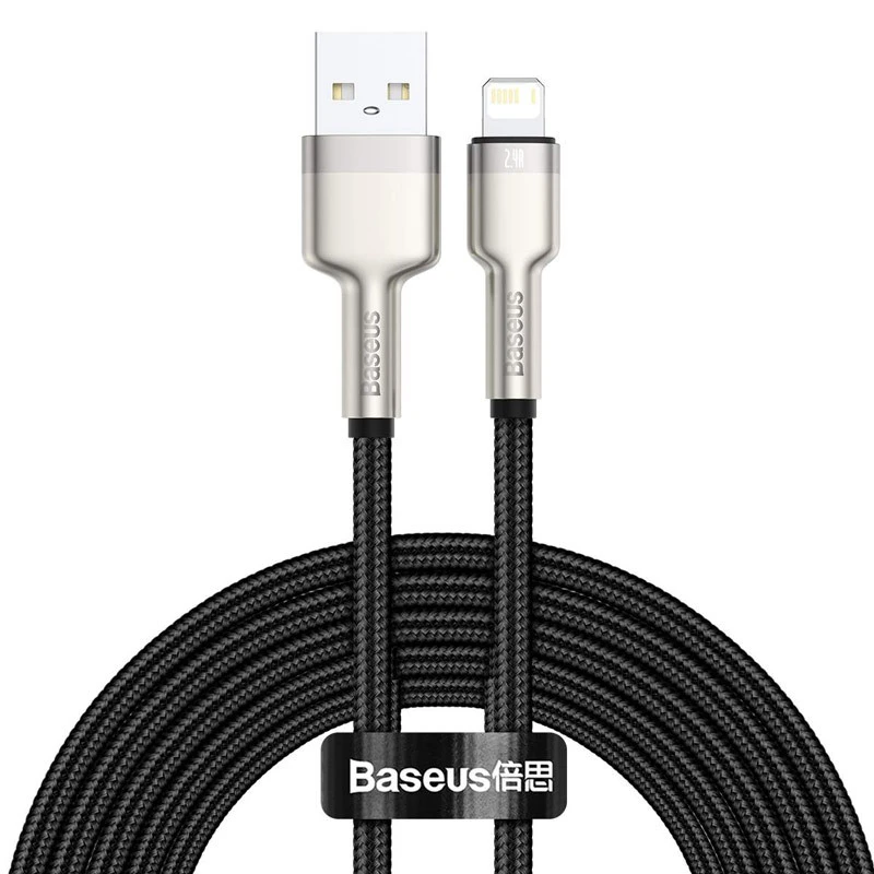 کابل آیفونی Baseus Cafule Series Metal CALJK-B 2.4A 2m
