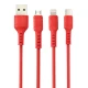 کابل ۳ سر فست شارژ Viaking YTS02 1.2m