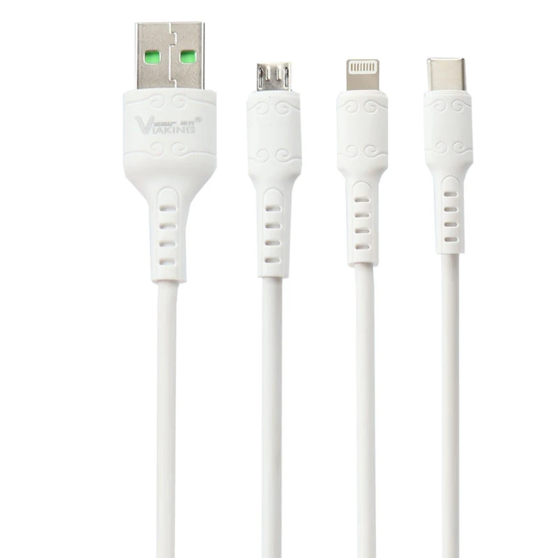 کابل ۳ سر فست شارژ Viaking YTS02 1.2m
