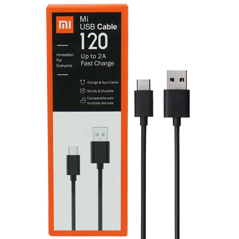 کابل تایپ سی Xiaomi 2A 1.2m پکدار