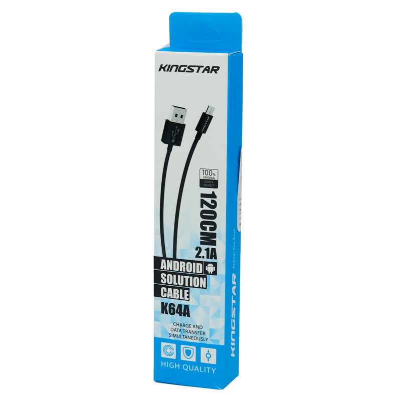 کابل میکرو یو اس بی KingStar K64a 2.1A 1.2m