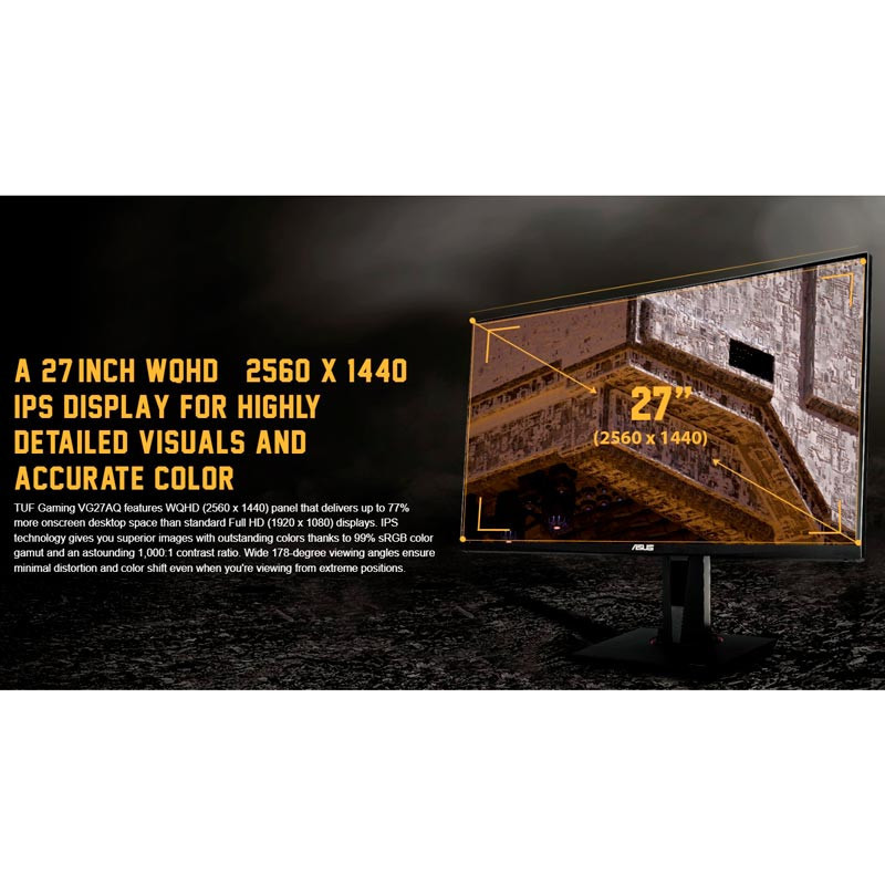 مانیتور گیمینگ ایسوس TUF Gaming VG27AQ سایز 27 اینچ