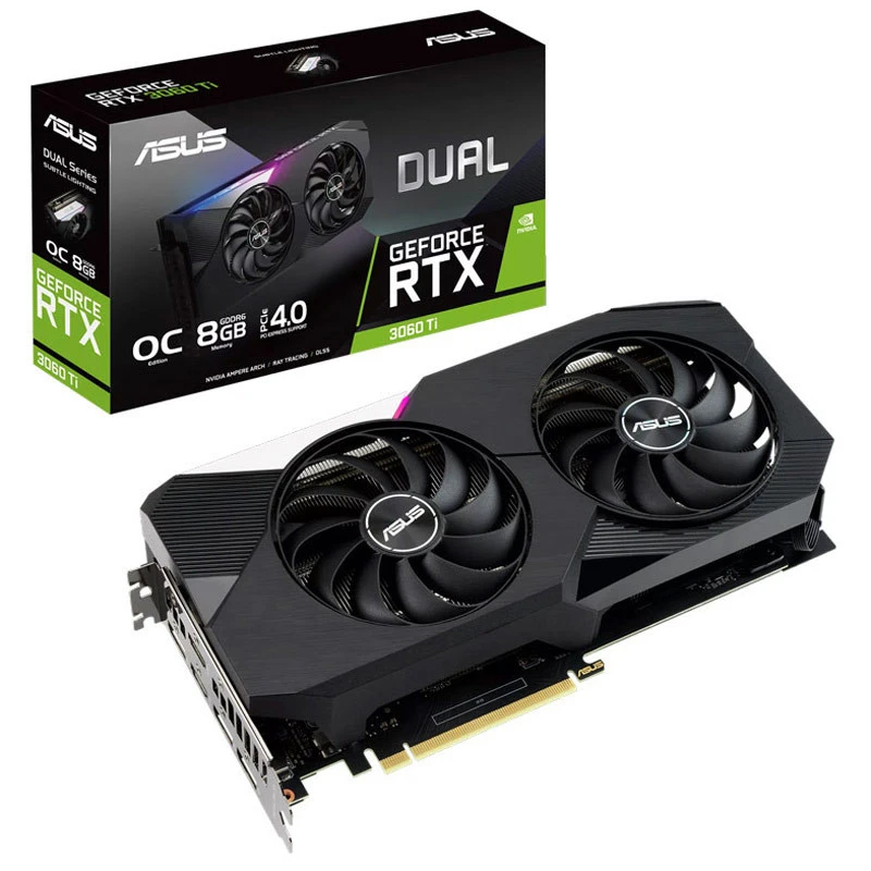 کارت گرافیک ASUS Dual GeForce RTX 3060Ti OC 8GB GDDR6 256Bit