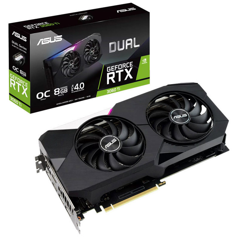 کارت گرافیک ASUS Dual GeForce RTX 3060Ti OC 8GB GDDR6 256Bit
