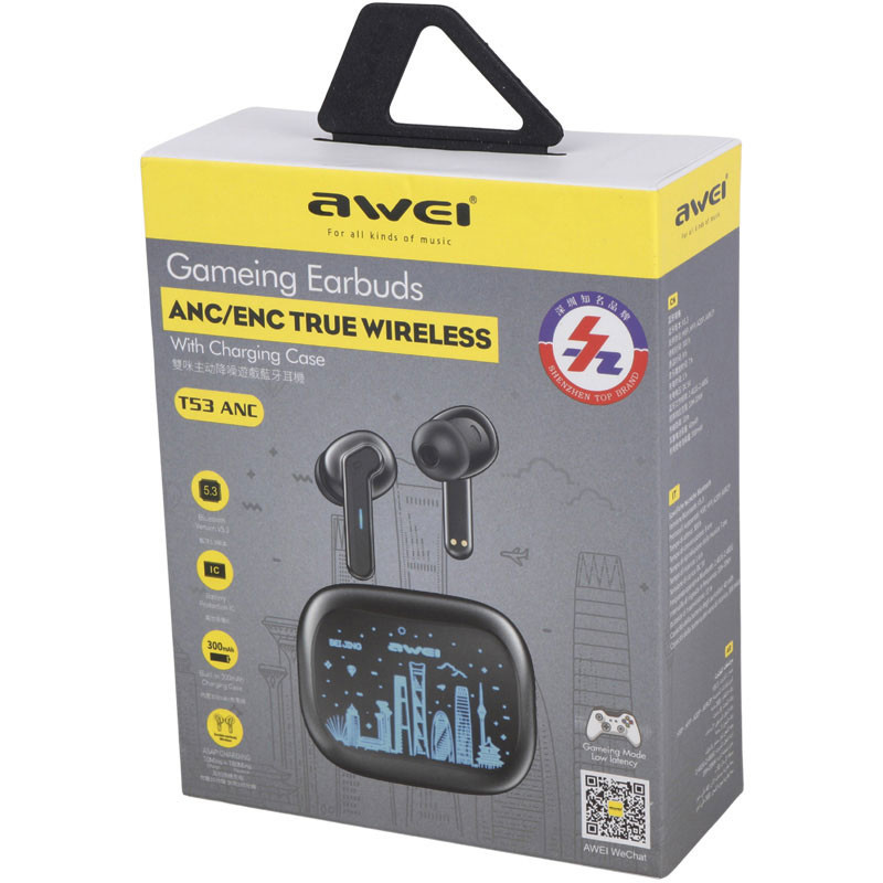 هندزفری بلوتوث دو تایی Awei T53 ANC TWS
