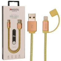 کابل آیفونی فست شارژ Yesido CA-T1 2.4A 20cm